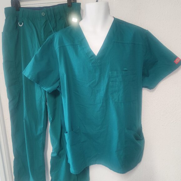 Dickies *** 2-piece Scrub Set, Turquoise, in size XL/Tall NWOT - Picture 8 of 12